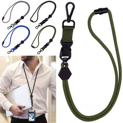 Adjustable Neckband Keychain Multi-Function Mobile Phone Lanyard Anti-Lost Badges Id Card Clip Lanyard Neck Straps Key Chain