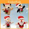 Pupazzo da Ventriloquio Festivo di Babbo Natale Giocattolo Bocca Mobile Bambola di Peluche Per Bambini Regalo di Natale