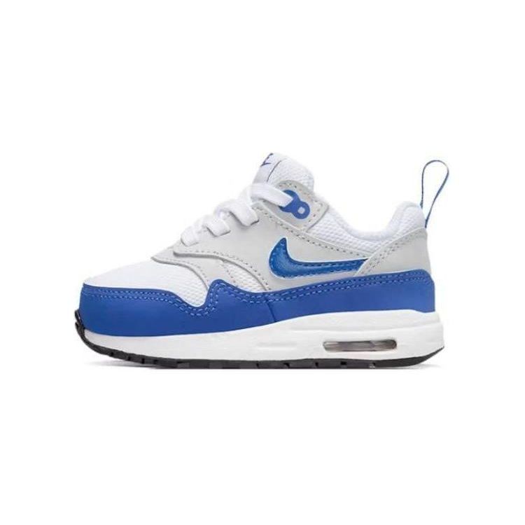 Nike Air Max 1 EasyOn TD Královsky modré dětské tenisky Bílá Neutrálně šedá Černá DZ3309-104