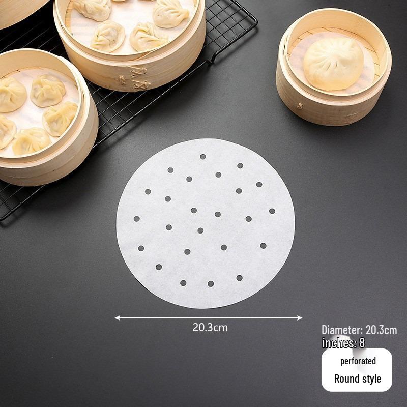 Disposable Non-Stick Steamer Mat for Mantou Baozi - Heat-Resistant Silicone Oil Baking Paper