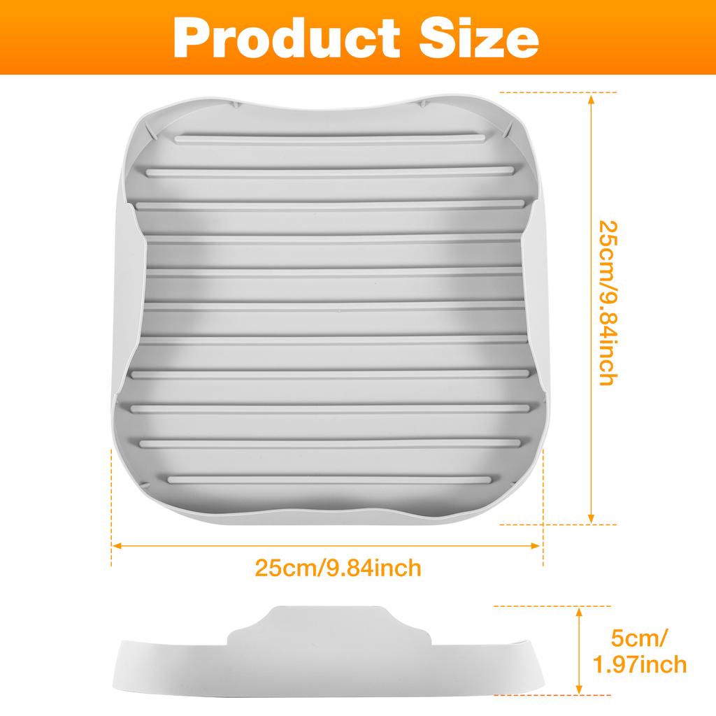25CM Microwave Bacon Tray Silicone Bacon Baking Trays Reusable Meat Sausage Bacon Baking Plate for Cooking Kitchen Accessories
