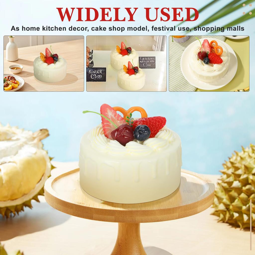 Generic Fake Cake Food Model Clay Cake Base for Dummy Perfect for and Half Birthdays Dummy, Toy, Lifelike, Realistic, Cake, Birthdays, Anniversaries,