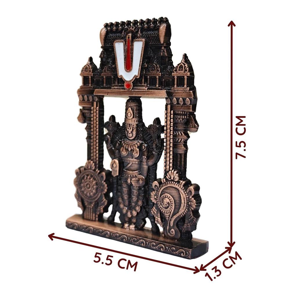 Starożytny Idol Tirupati Balaji na Deskę Rozdzielczą Samochodu | Idol Venkateswara na Deskę Rozdzielczą Samochodu