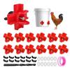 ABS Plastic Chicken Waterer With Stainless Steel Nipple Automatic Poultry Drinker For Coops Cage Leakproof