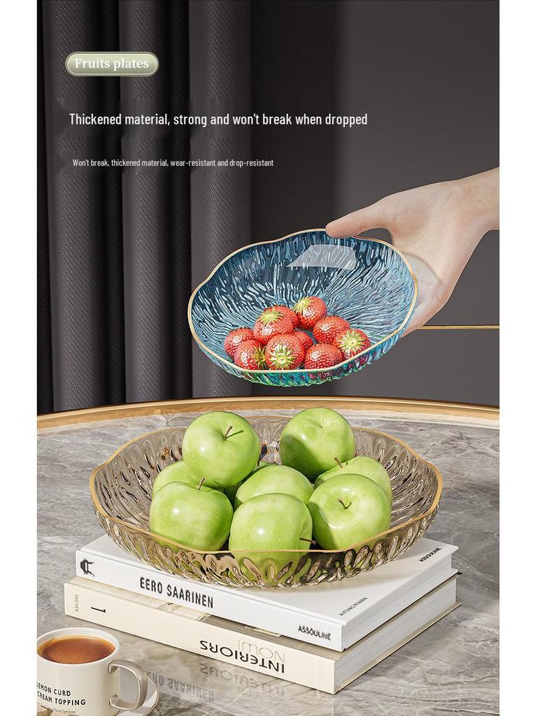 Elegant Flower-Shaped Plastic Fruit and Dessert Plate for Daily Use