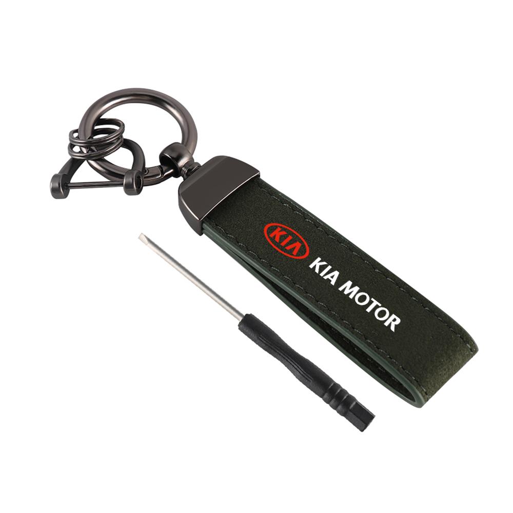 2026 Het Bilklistermärke Man Kvinna Läderlogotyp Bilnyckelring Nyckelring Nyckeltillbehör För KIA Ceed Sportage Rio 3 Proceed K5 Sedona F