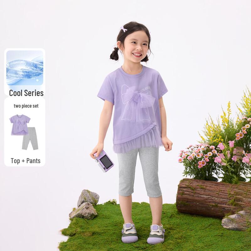 

Girls Summer Bow Two-Piece Outfit 120
