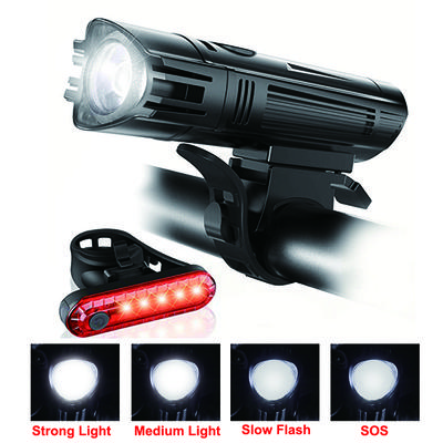 Super Bright LED Bike Light 4 Lighting Modes Bicycle Lamp Waterproof Outdoor Bike Lamp USB Rechargeable Bicycle Accessories