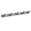 Gray Towel Hooks Wall Mounted Robe Hooks Aluminum Alloy Towel Holder Bathroom Hook New Arrival Breif 3-6 Hooks