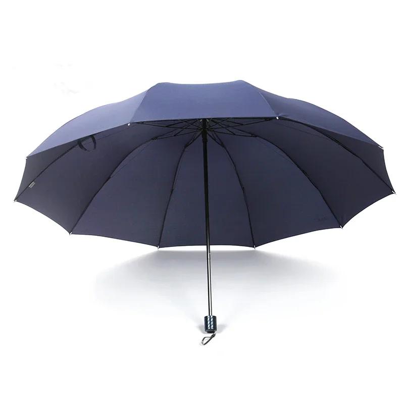 Super stor sammenleggbar paraply Regn Dame Vindtett Sol og Regn Paraguas Mann Doble Hele Familieparaplyer UBY28