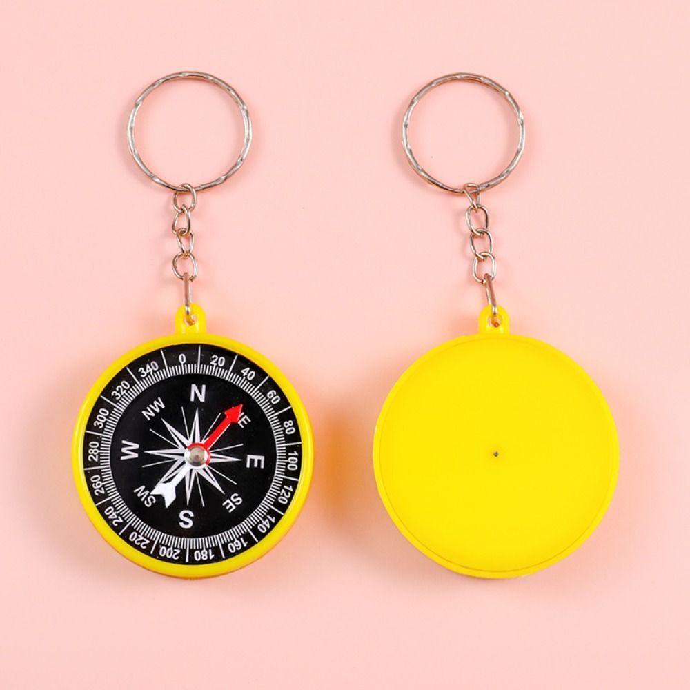 Hiking Mini Compass Pendant Camping Navigation Tools Travel Pocket Compass Keychain  Unisex