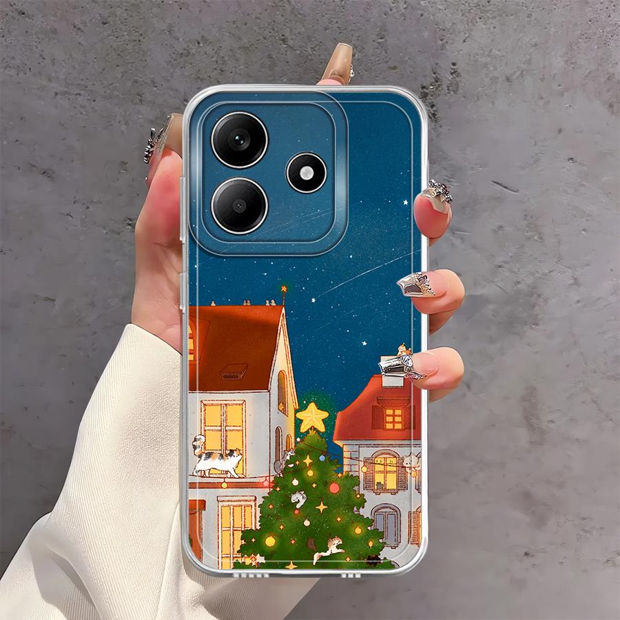 

Soft Phone Cover Case for Xiaomi Redmi Note 14 Pro Plus 10S 11S A4 13C 9 10 12S 14C Note 13 11 12 Winter Snow Christmas Santa Redmi 13C 4G