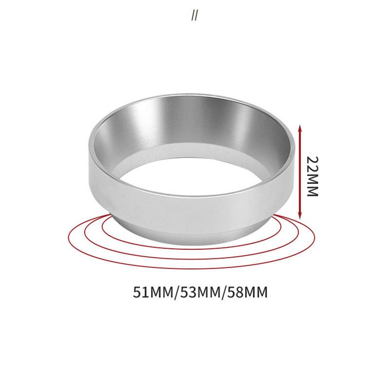 58/53/51mm 2PCS Espresso Dosing Funnel & Puck Screen Kit Magnetic Espresso Coffee Dosing Ring Reusable Espresso Puck Screen