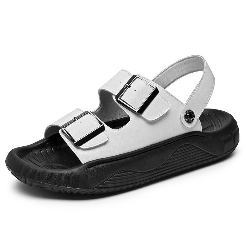 Men Two Way Sandals Open Toe Slip On Beach Shoes Adjustable Outdoor Walking Summer Casual Comfortable Daily Footwear Daily 38