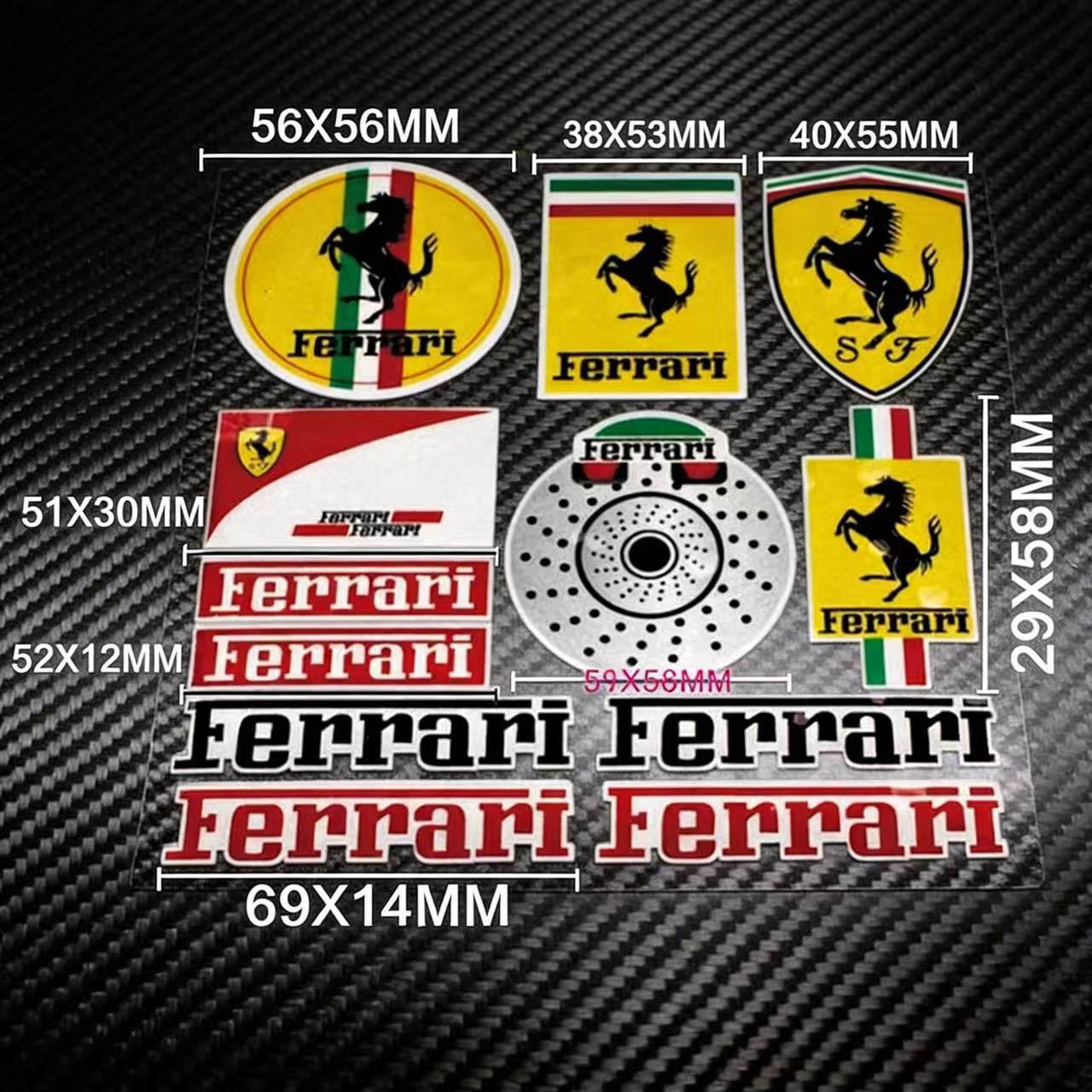 

Светоотражающая наклейка на автомобиль с узором, самоклеящаяся декаль, декоративные наклейки-щиты, замена для стайлинга команд Ferrari SJ