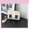 Korean Style Large Capacity 2024 Winter Nylon Simple Fashion Color-block New Single Shoulder Crossbody Bag Women Casual Bag Black