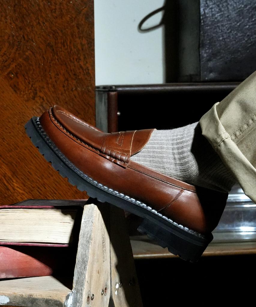 Custommood Richard Cowhide Penny Loafers (Italy Oil Brown)