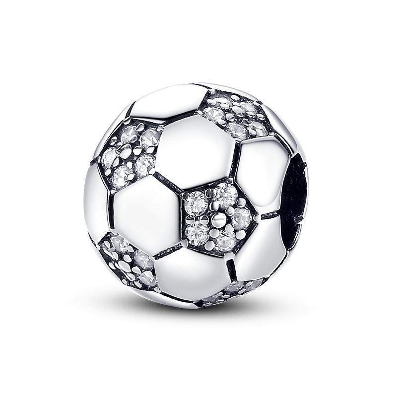 Inlaid Zircon Charm Beads S925 Sterling Silver Color Love Heart Snake Dangle Fit Original Bracelet Charms Pendant Jewelry