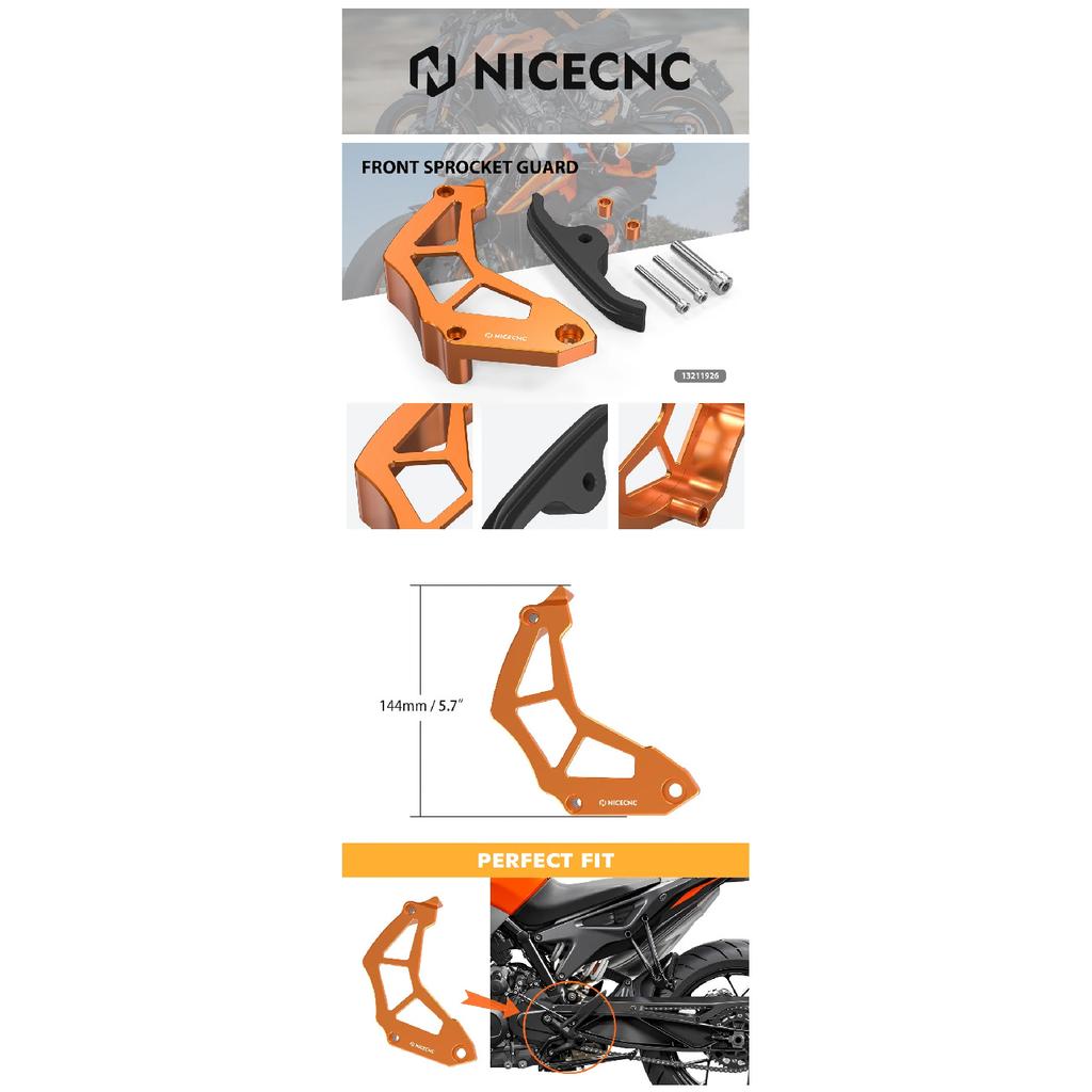 For KTM 790 890 Adventure/R Sprocket Chain Guard 1Finger Clutch Arm Lever Sensor Cover for KTM 890 790 Duke Husqvarna Norden 901