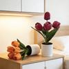 Tulip Artificial Plant Decor With Plastic And Silk For Wedding Photography And Home Interior