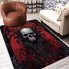 Skull with Ornate Details Rug Floor Mat for Living Room or Bedroom Soft and Comfortable Carpet a Gift for Birthday and Holiday.ZFF0913189