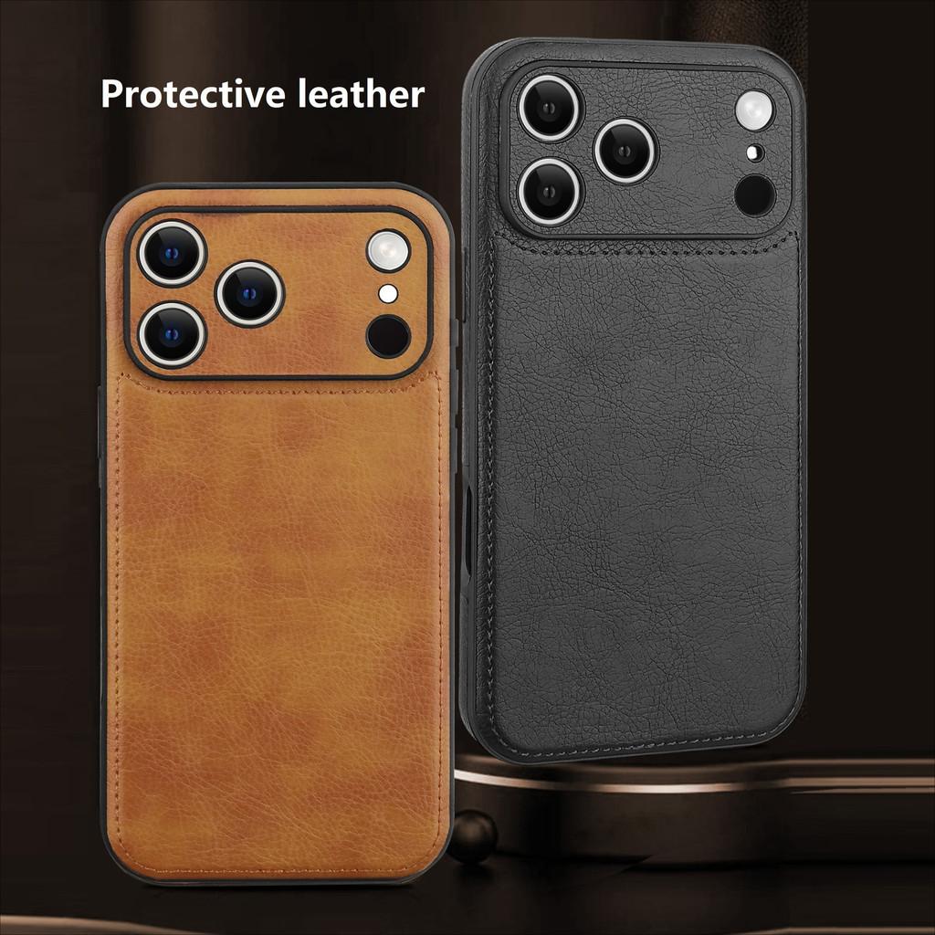 Luxury High-end Leather Case for iPhone 13 Pro Max 14 Plus 15 16 Pro 17 Air 12 11 XS XR X 7 8 Len Protection Mobile Phone Cover