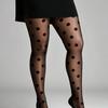 Large Polka Dot Stockings Sexy Black Pantyhose High Waist High Elasticity Big Dot Pantyhose
