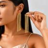 Orecchini Pendenti Lunghi con Nappe Placcati Oro di Lusso, Orecchini Pendenti a Catena con Nappe in Acciaio Inossidabile Impermeabile, Gioielli alla Moda per Donna