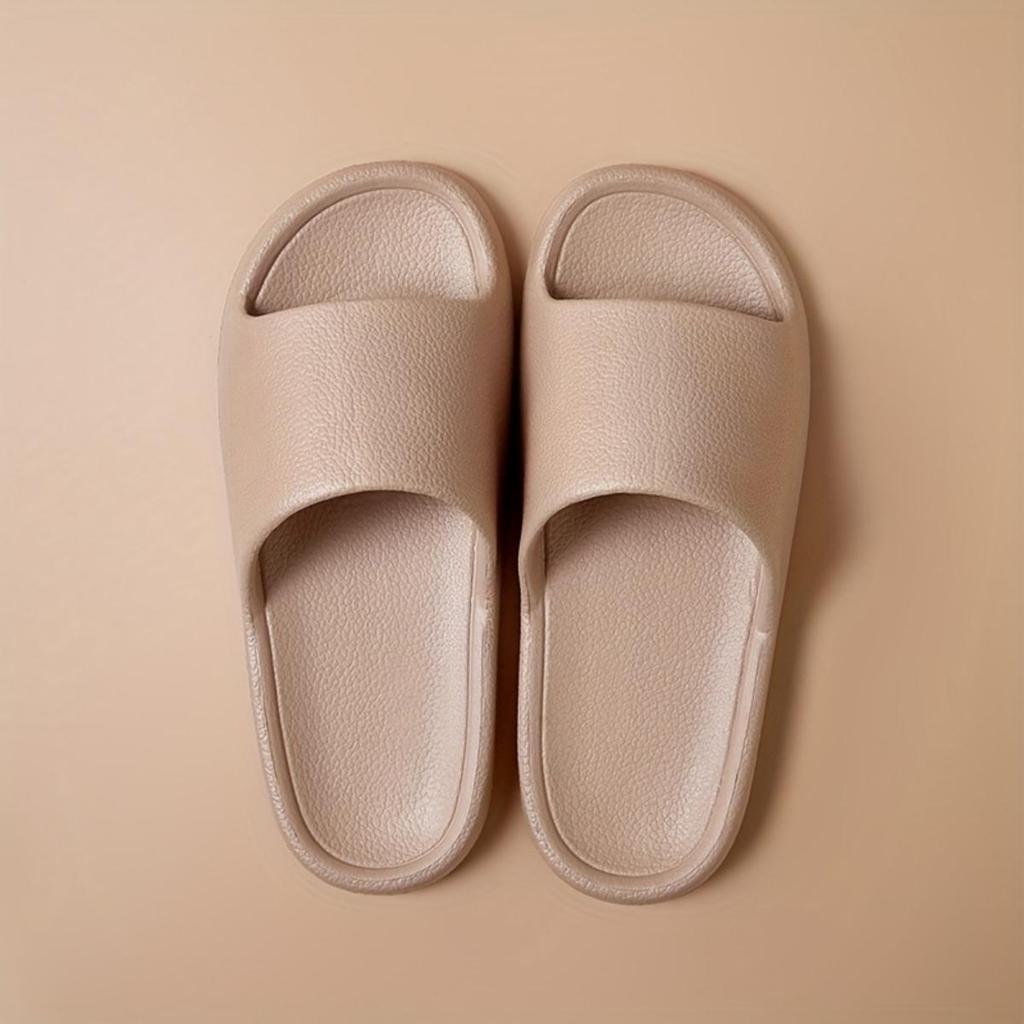 Damen-Hausschuhe mit dicker Sohle, rutschfest, EVA, lässiges Herren-Hausschuhset, Strandbad, einfarbig, für drinnen und draußen