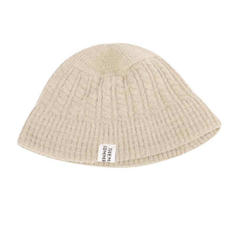 Knitted Fisherman Hat Korean Fashion Versatile Woolen Hat Korean Style Warm Ear Protection Small Basin Hat Showing Face