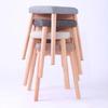 Modern Light Luxury Solid Wood Dressing Stool for Bedroom Makeup Table