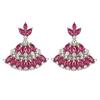 Jewelry Set Earrings Necklace Ring Bohemian Color Red Corundum Ethnic Charm Su Women's