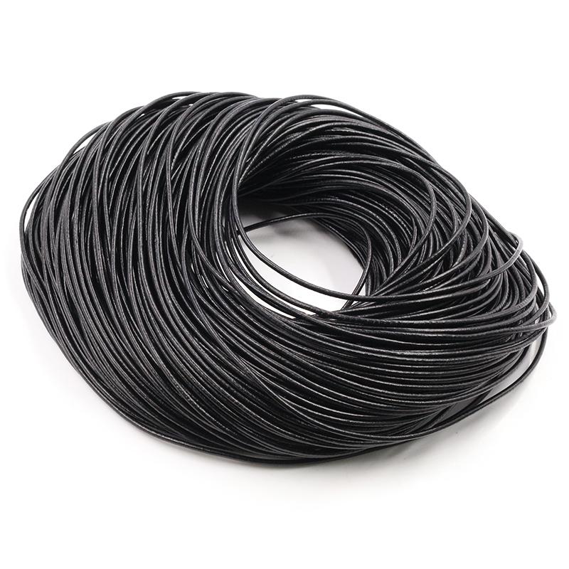 2-5m/lot 1-8mm Genuine Cow Leather Round/Flat Strand Thong Cord DIY Bracelet Findings Rope String For Jewelry Making Accessories