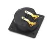 Square Shape Double Binding Post Type Speaker Box Gold Terminal Cup Black