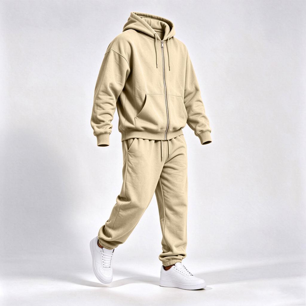 Unisex Kapuzenpullover und Jogginghose Zweiteiliges Trainingsanzug-Set