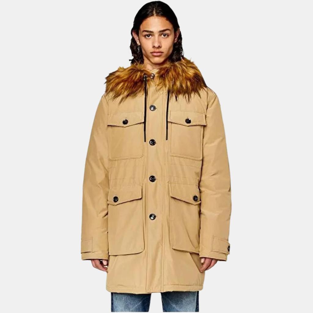 DIESEL Parka Coat Men's Light Brown A106100IDAP7BD