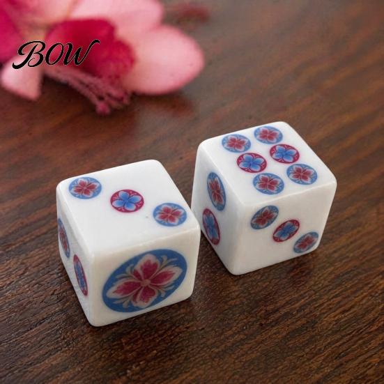 25mm Gaming Dice 2Pcs 25MM Mahjong Set, Decorative for Table Game, Board Portable Casino Theme Party, Mah Jongg Accessories, Gift Men Women