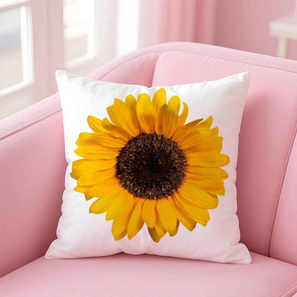 Sunflower Aesthetic Pillow Case Pattern Printing Pillowcase Living Room Sofa Cushion Cover Bedroom Room Decor