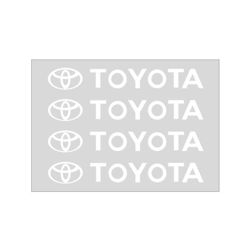 4Pcs Car Door Handle Stickers Tire Rear View Mirror Decals Emblem for Toyota Gr Trd Yaris Hilux Corolla Prius Avensis Emblem Auris Rav4