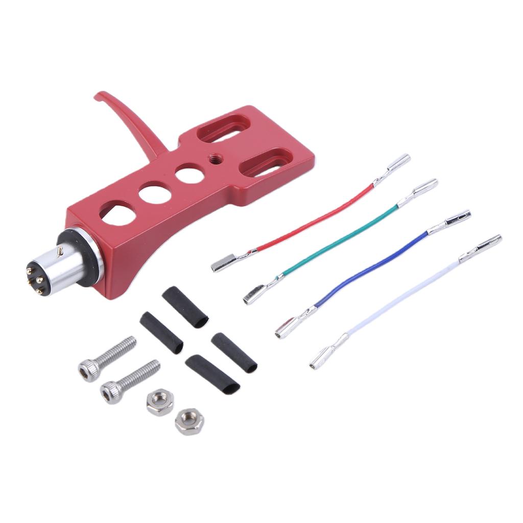 Turntable Headshell with 4 Lead Wires Cartridge Headshell Stylus Holder for LP Vinyl Pickup Record Player Phonograph