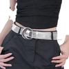 Silver Womens Chic Belt For 2023 Fall With Basic Simple Style And Unique Texture