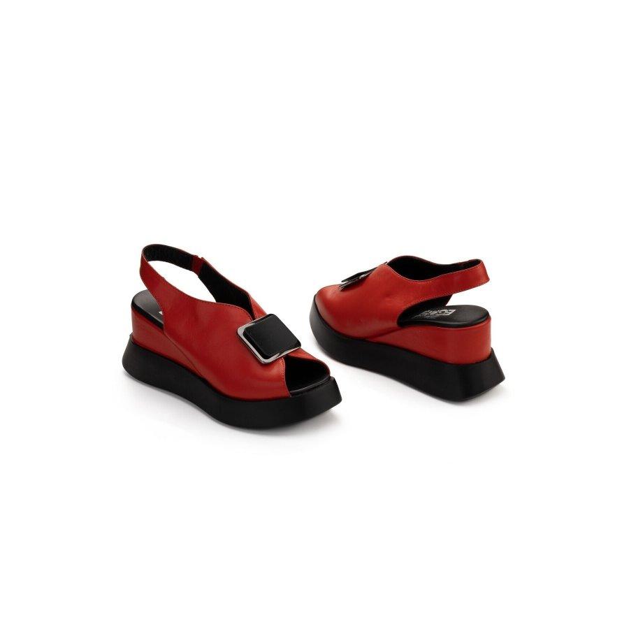 Women's Genuine Leather Wedge Heels Comfortable Stylish Sandals