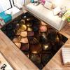 Glittering Dragon Scales Design Patterned Carpet, Non Slip Mat Suitable for Living Room and Bedroom Sofas