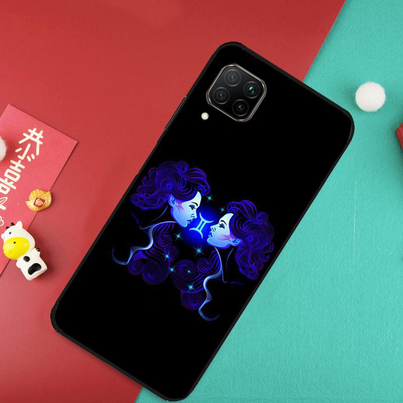 Neon Zodiac Signs For Huawei Nova Y73 Y70 Y72 Y60 Y90 Y61 Y91 8i 7i 11i 12i 12s 9 10 SE P20 P30 P40 Lite Case