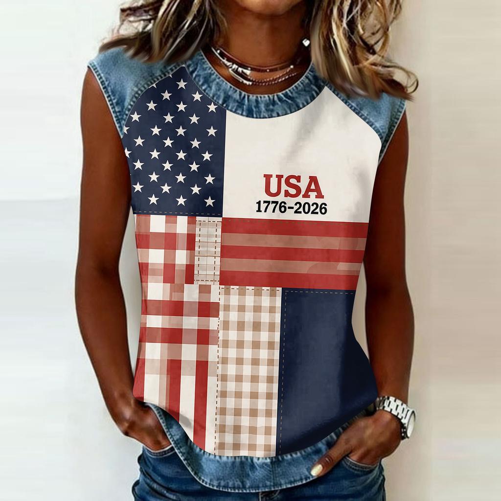 Camiseta informal de manga larga para mujer con cuello redondo y estampado