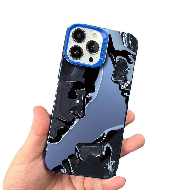Art Statue Metal Button iPhone 15 Mobile Phone Case iPhone16promax/13/12 Matte 14 Creative 78