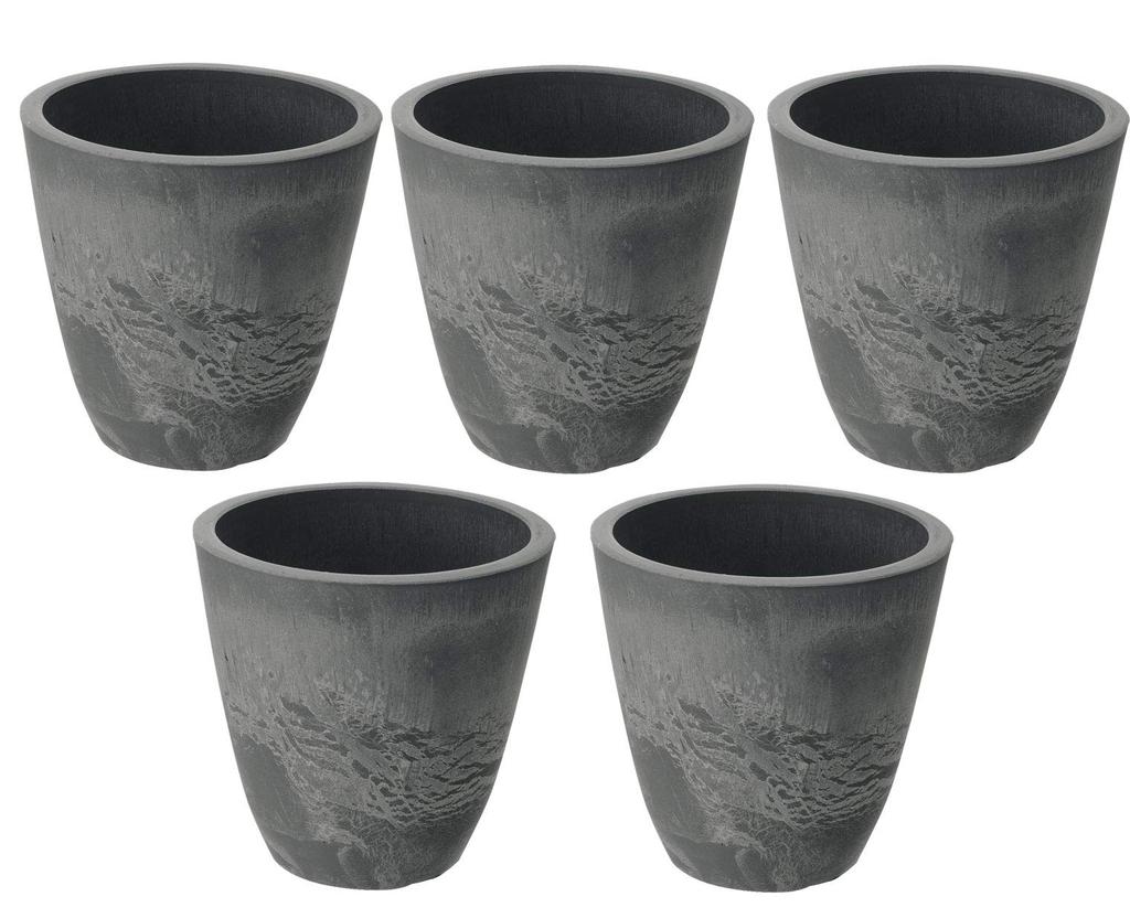 Richell Pot Planter Botany Plain Pot 15 Type Diameter X Height Cm 000645 Dark Gray Pack of 5 15.3 15.1
