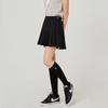 LIKK Slit Point Pleated Skirt (Black)_L4A1-Sk05C