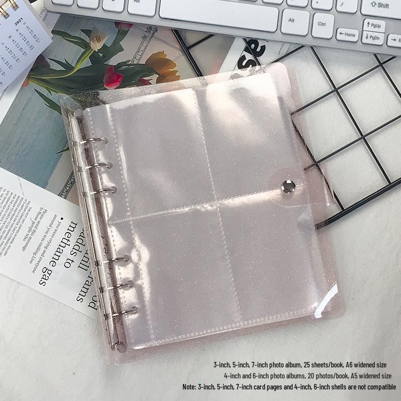 6-Inch Loose-Leaf Photo Album: Family Scrapbook & 3-Inch Small Card Storage