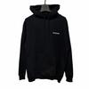 BALENCIAGA Back Logo Print Hoodie Black Men's Size XS Model 600583